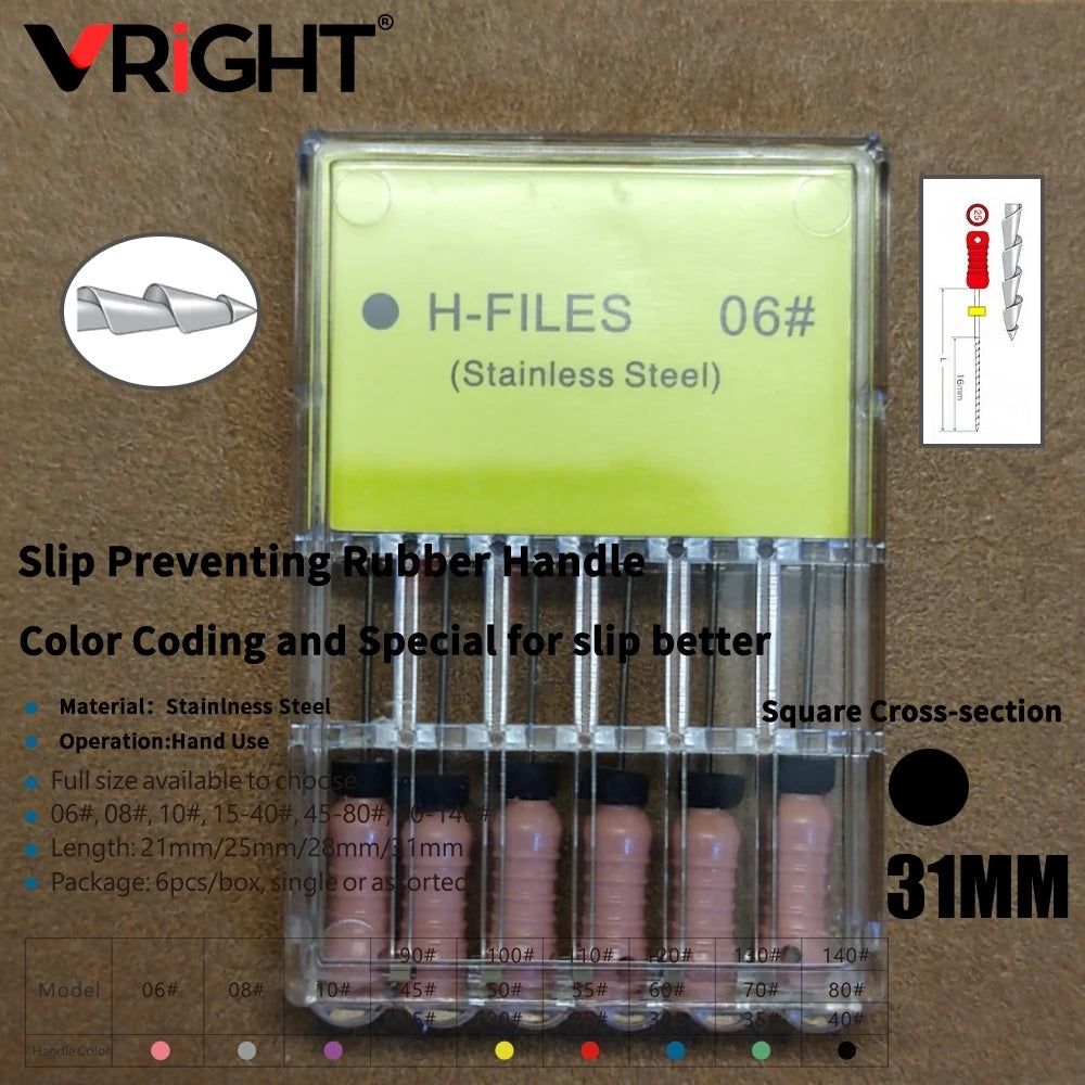Endodontic Hand File Set (H-Files, Reamers & Spreaders)