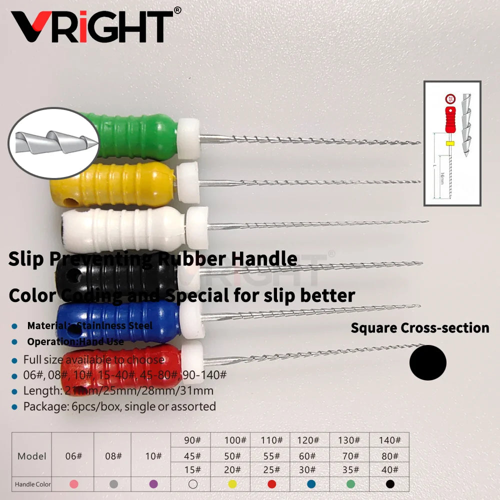 Endodontic Hand File Set (H-Files, Reamers & Spreaders)