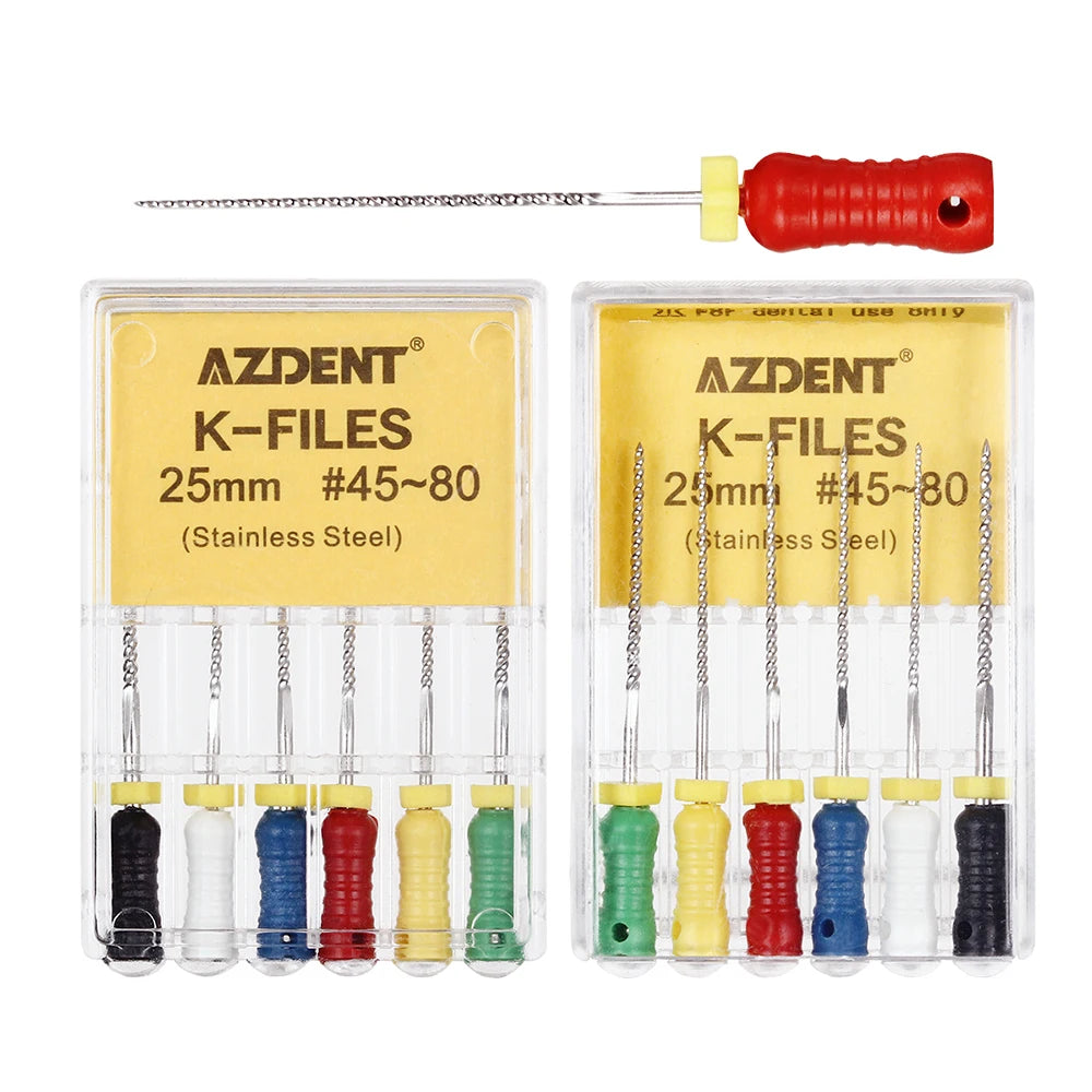 AZDENT K-Files (21/25/31mm, 6-Pack)