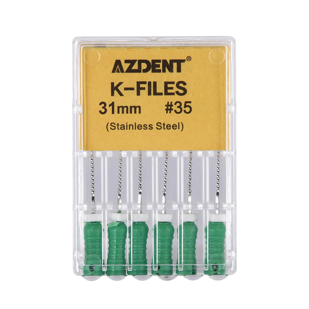 AZDENT K-Files (21/25/31mm, 6-Pack)