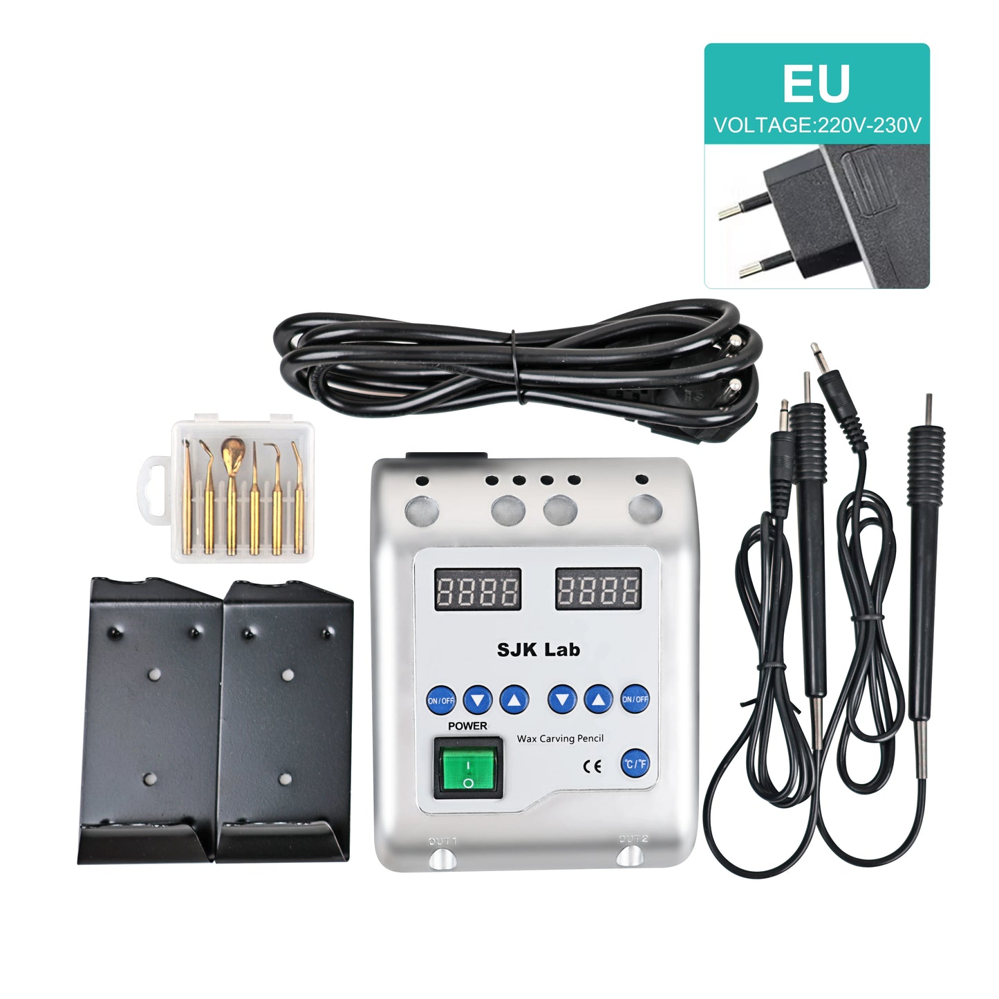 Dual-Pen Electric Wax Carving Kit (6 Interchangeable Tips)