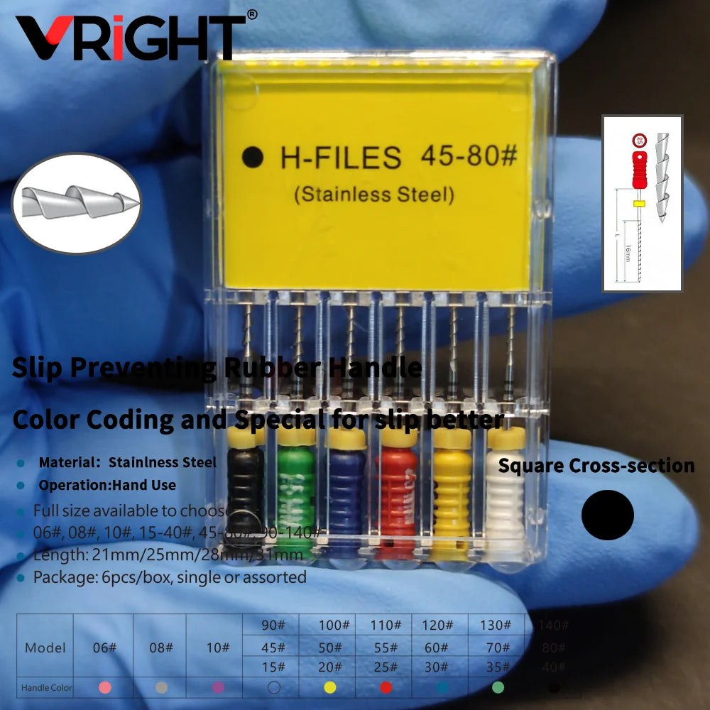 Endodontic Hand File Set (H-Files, Reamers & Spreaders)