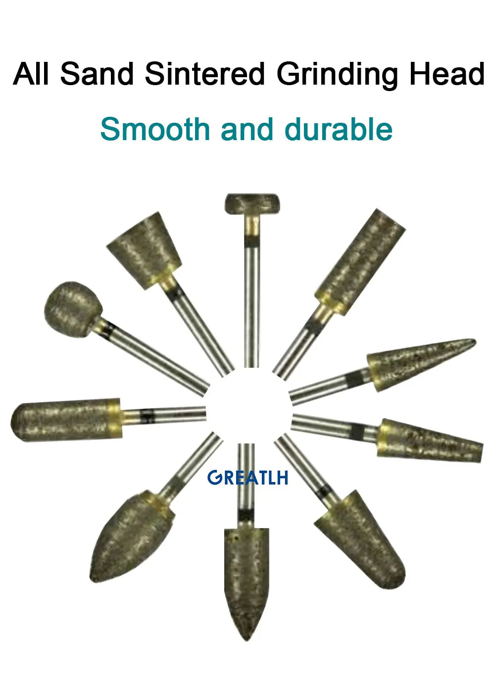 Fully Sintered Diamond Burs (HP Shank, Mixed Grit Set)