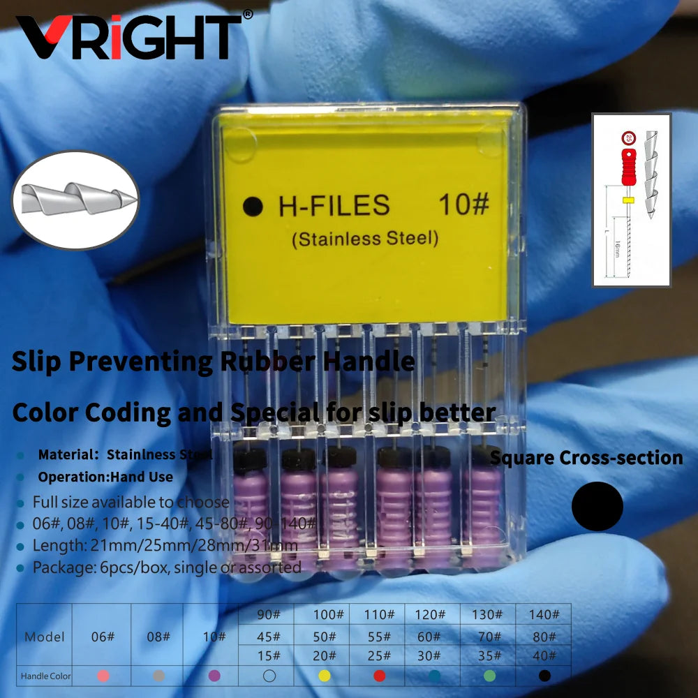 Endodontic Hand File Set (H-Files, Reamers & Spreaders)