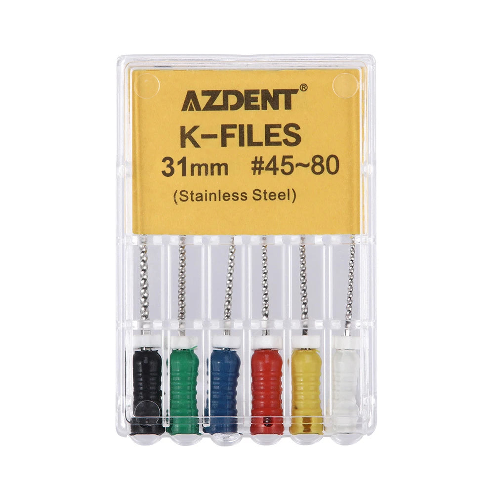 AZDENT K-Files (21/25/31mm, 6-Pack)