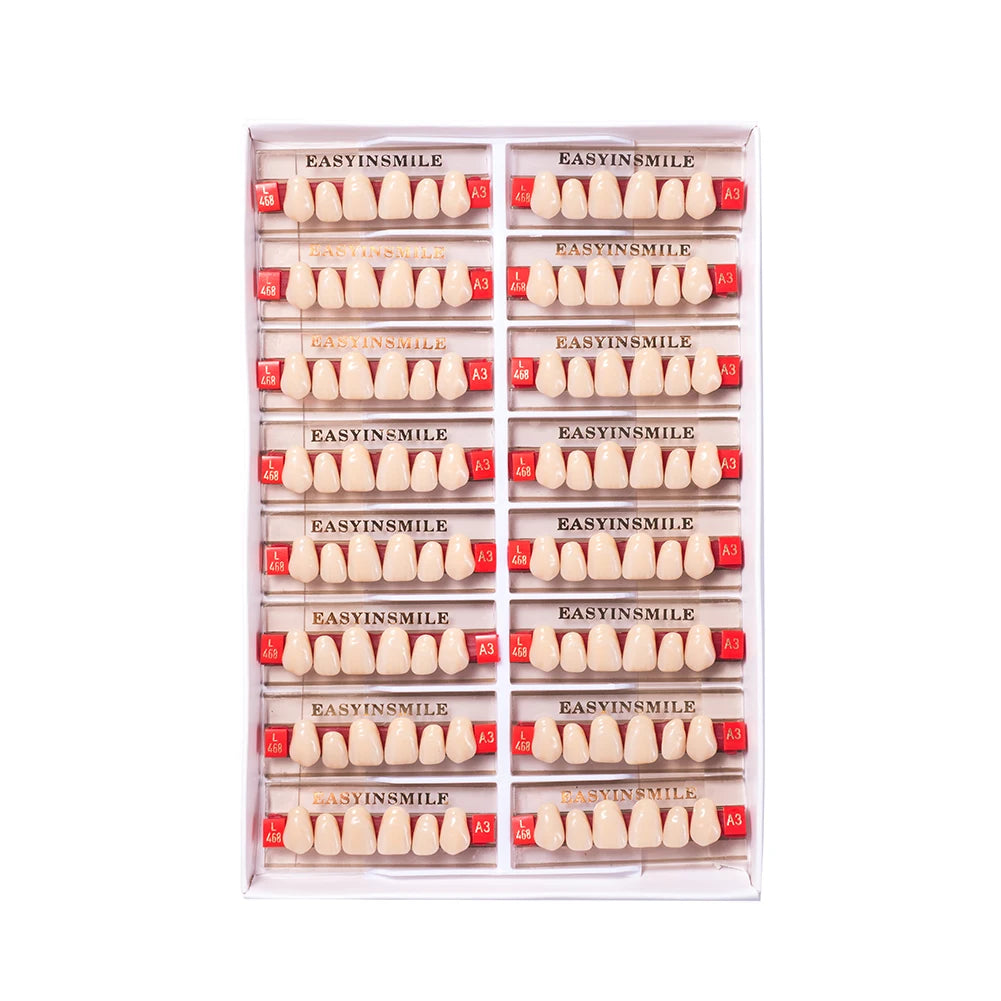 Acrylic Denture Teeth Set (Shades A1–D4, Upper/Lower)