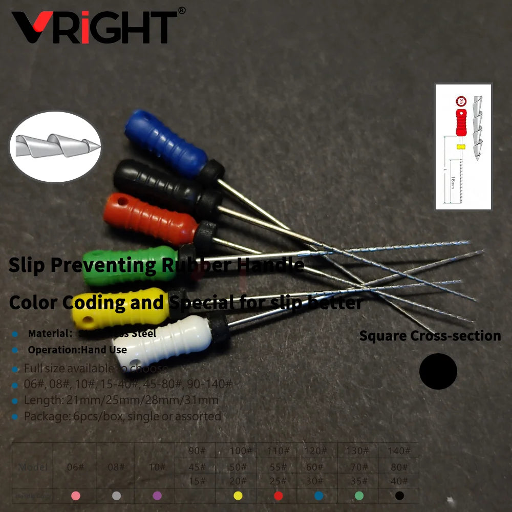 Endodontic Hand File Set (H-Files, Reamers & Spreaders)