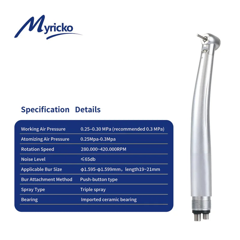 High-Speed Straight Handpiece (LED, 2/4-Hole)