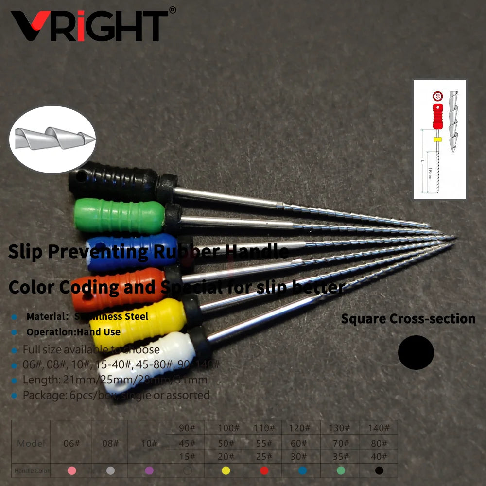 Endodontic Hand File Set (H-Files, Reamers & Spreaders)