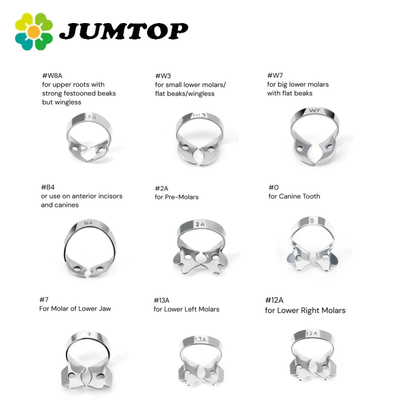 Stainless Steel Rubber Dam Clamps