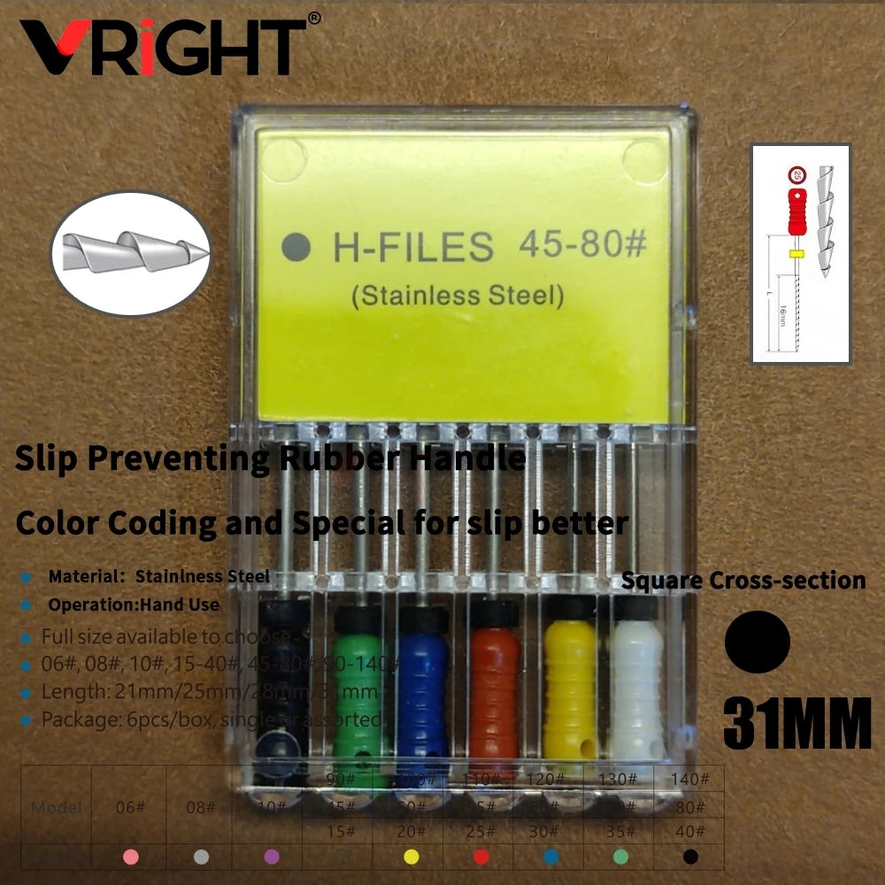 Endodontic Hand File Set (H-Files, Reamers & Spreaders)