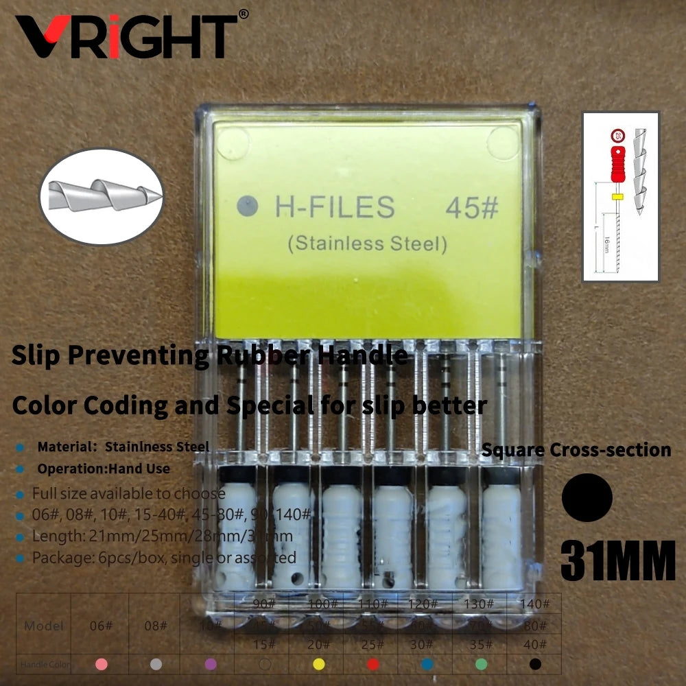Endodontic Hand File Set (H-Files, Reamers & Spreaders)