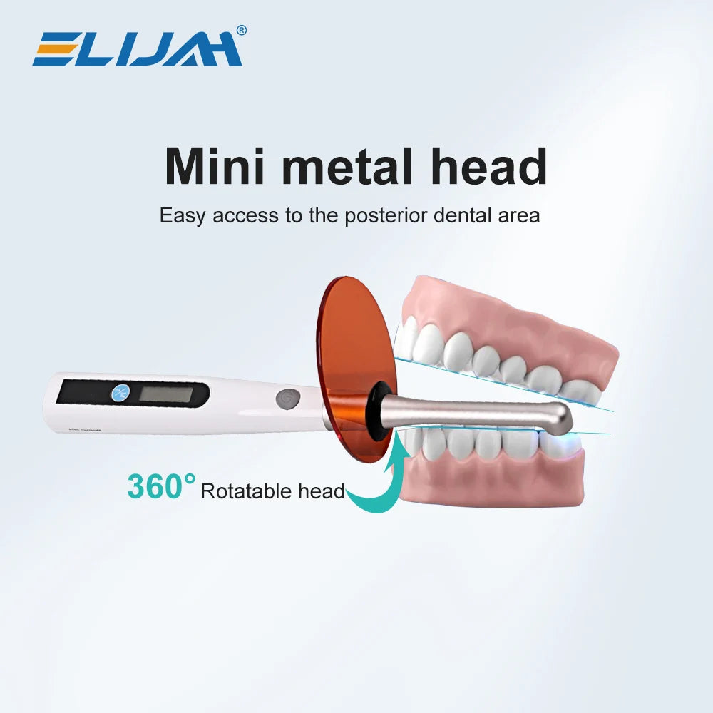 Dental Curing LED Lamp Wireless 1 Second Cure Light 800-1400mw/cm² Dentistry Equipment