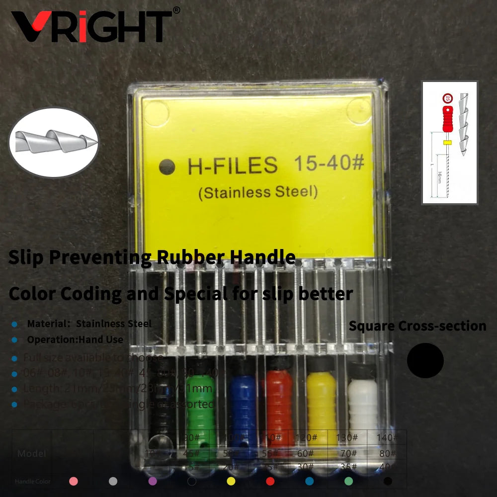 Endodontic Hand File Set (H-Files, Reamers & Spreaders)