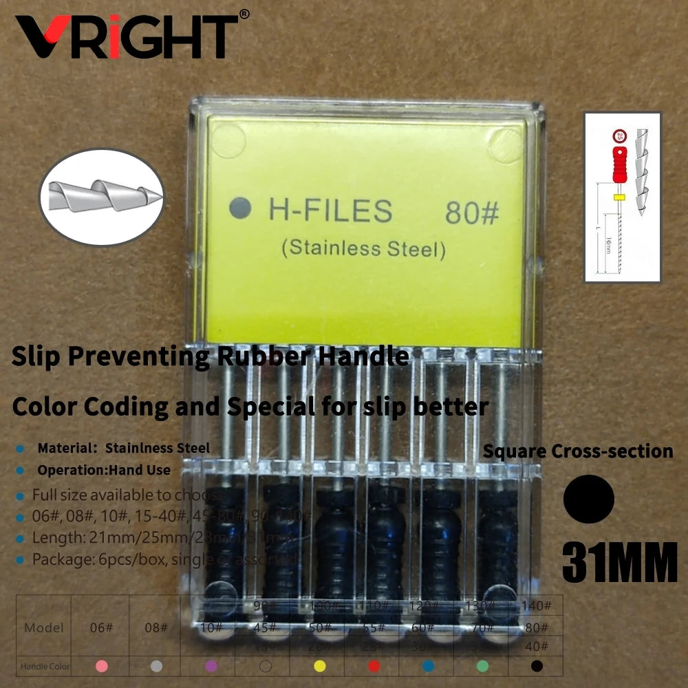 Endodontic Hand File Set (H-Files, Reamers & Spreaders)
