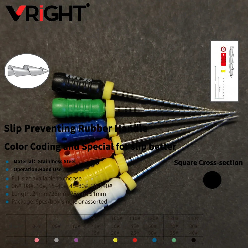 Endodontic Hand File Set (H-Files, Reamers & Spreaders)