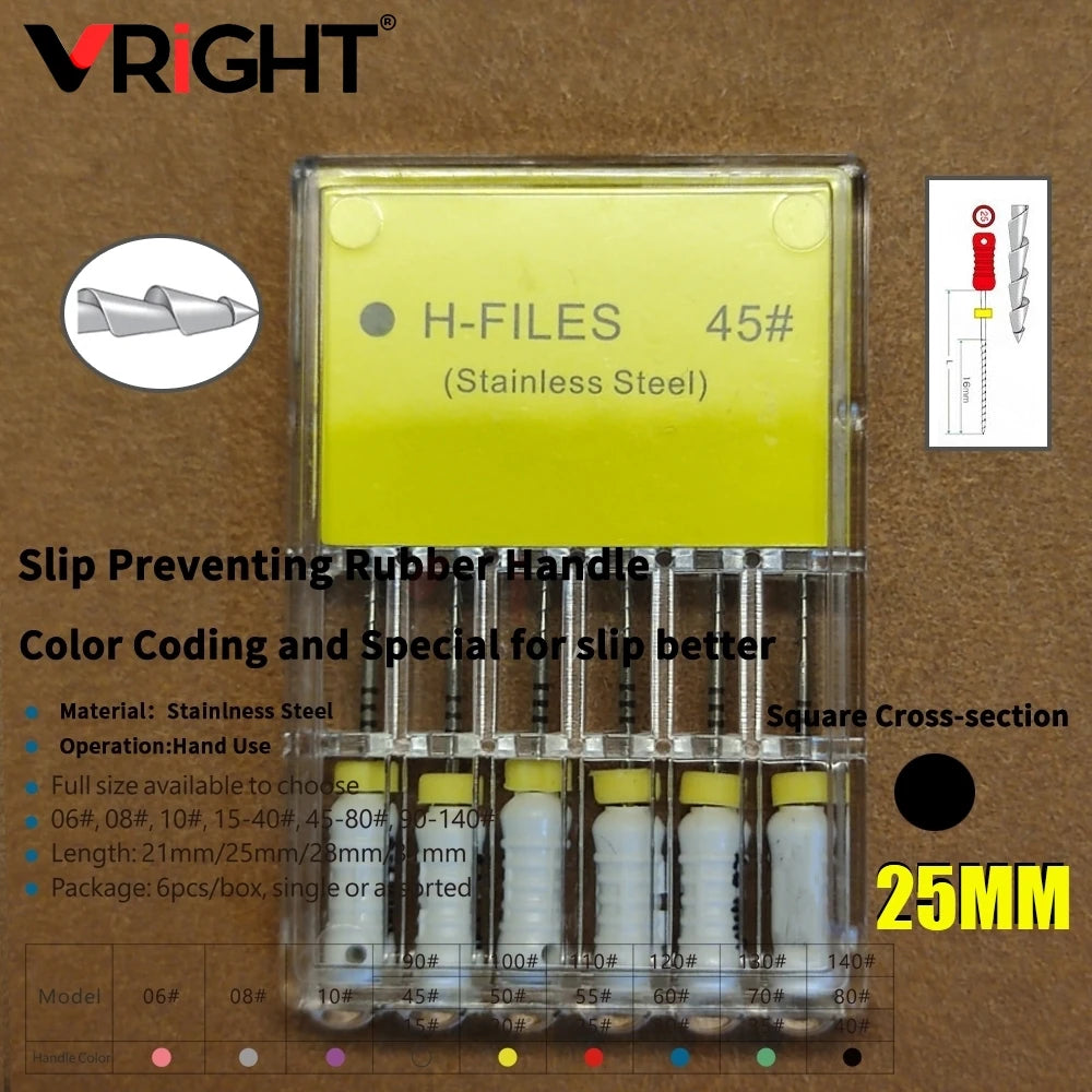 Endodontic Hand File Set (H-Files, Reamers & Spreaders)